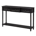 Entryway Console Table with Drawers and Extended Shelf