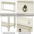 Entryway Console Table with Drawers and Extended Shelf