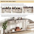Entryway Console Table with Drawers and Extended Shelf