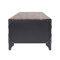 Conner Rustic Dark Walnut Steel 2-Piece Coffee and End Table Set by Furniture of America