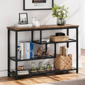 4-Tier Entryway Console Table with Glass Shelving