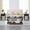 Javlergo Contemporary 3-Piece Living Room Coffee Table Set: Includes Wood Coffee Table and Two End Tables