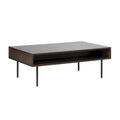 Rye Studio Contemporary 46-Inch Wide Espresso Oak Coffee Table with 2 Drawers - Dimensions: 28W x 46L x 16.5H