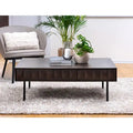 Rye Studio Contemporary 46-Inch Wide Espresso Oak Coffee Table with 2 Drawers - Dimensions: 28W x 46L x 16.5H