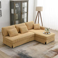 Contemporary L-Shaped Corduroy Sofa with Reversible Chaise from Harper & Bright Designs