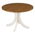 5-Piece Upholstered Chair Round Dining Table Set