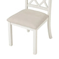 5-Piece Upholstered Chair Round Dining Table Set