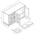 48-Inch Rustic Wood Buffet Cabinet with 3 Doors - Generous Storage Space