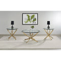 Brooke Round Glass-Top Coffee Table Collection