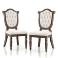 Furniture of America Cassian Classic 9-Piece Expandable Dining Set in Weathered Oak Solid Wood