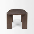 Sohan Dark Elm Oval Dining Table - Dimensions: 91.0L x 38.0W x 30.0H