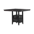 5-Piece Square Counter Height Dining Set in Finley Espresso and Black