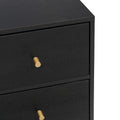 Rattan Storage Cabinet with 2 Doors, Adjustable Shelves, and 3 Drawers