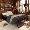 Compact Rollaway Folding Guest Bed with Sturdy Metal Frame and 5-Inch Thick Mattress