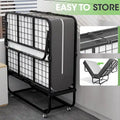 Compact Rollaway Folding Guest Bed with Sturdy Metal Frame and 5-Inch Thick Mattress