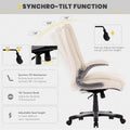 Ergonomic Office Chair with High Back Flip Up Armrests and Rolling Base