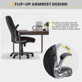Ergonomic Office Chair with High Back Flip Up Armrests and Rolling Base