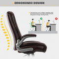 Extra-Wide Heavy-Duty High Back Executive Office Chair with Flip-Up Arms and Thick Seat – Supports Up to 400 lbs for Home Office Use