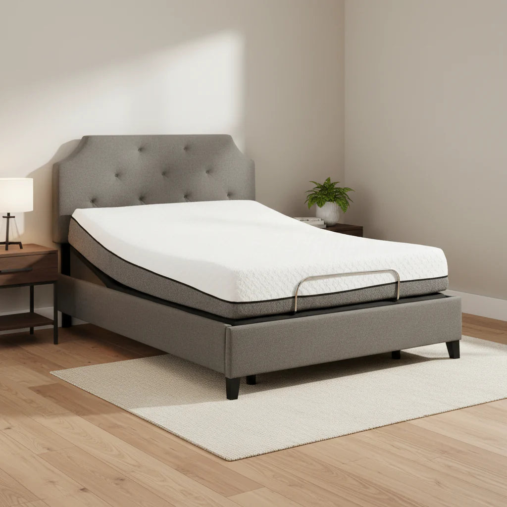 Sleep Zone Huntington 10-Inch Memory Foam Mattress with Z150 Adjustable Base Bundle