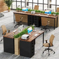 Contemporary Minimalist Computer Desk with 5 Drawer Storage for Study and Writing