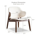 Beck Mid-Century Modern Boucle Wingback Accent Chair in Walnut by Furniture of America
