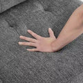 Grey Chenille L-Shaped Modular Sectional Sofa Set with Three Individual Chairs and Three Corner Pieces - Dimensions: 116W x 89.5D x 36.5H