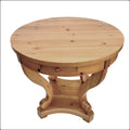 Small Round Dining Table with Curved Legs in Farmhouse Style