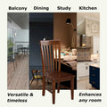 Set of 2 Cosmo Tall Mission Chairs in Solid Wood by International Concepts