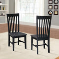 Set of 2 Cosmo Tall Mission Chairs in Solid Wood by International Concepts