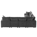 Nestfair Contemporary U-Shaped Modular Sofa Set - 7-Seater Chenille Sectional Couch with 2 Included Pillows