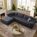OVIOS Cozy Long Plush Chaise Sofa - No Assembly Needed