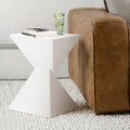Contemporary Acrylic Accent End Table for Outdoor Use - Dimensions: 18.11"H x 12.6"W x 12.6"L