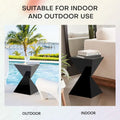 Contemporary Acrylic Accent End Table for Outdoor Use - Dimensions: 18.11"H x 12.6"W x 12.6"L
