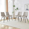 Set of 4 Modern Artificial Leather Dining Chairs for Kitchen