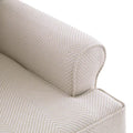 Set of 2 Accent Armchairs with Turned Legs in Blue, Beige, and Grey