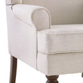 Set of 2 Accent Armchairs with Turned Legs in Blue, Beige, and Grey
