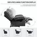 Spacious Manual Recliner Sofa Chair for Living Room