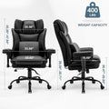 Ergonomic Rocking Executive Office Chair with Adjustable Padded Armrests and Massage Lumbar Support