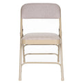 Hampden Furnishings Bernadine Collection Set of 4 Fabric Triple Brace Folding Chairs
