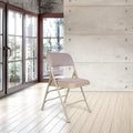 Hampden Furnishings Bernadine Collection Set of 4 Fabric Triple Brace Folding Chairs