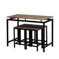 Contemporary 5-Piece Space-Saving Bar Table Set with Table and Stools