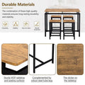 Contemporary 5-Piece Space-Saving Bar Table Set with Table and Stools