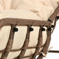 Moasis Oversized Outdoor Papasan Rocking Chair with Cushion - Patio Basket Chair