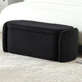 Upholstered Fabric Storage Ottoman for Entryway