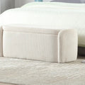 Upholstered Fabric Storage Ottoman for Entryway