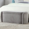 Upholstered Fabric Storage Ottoman for Entryway