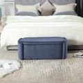 Upholstered Fabric Storage Ottoman for Entryway