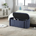 Upholstered Fabric Storage Ottoman for Entryway