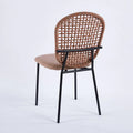 Set of 4 Upholstered Sennit Dining Chairs Featuring Sturdy Metal Legs
