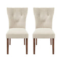 Set of 2 Chastin Farmhouse Upholstered Dining Chairs in Rubberwood by Christopher Knight Home